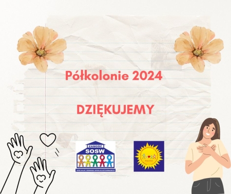 Półkolonie 2024 - podziękowania