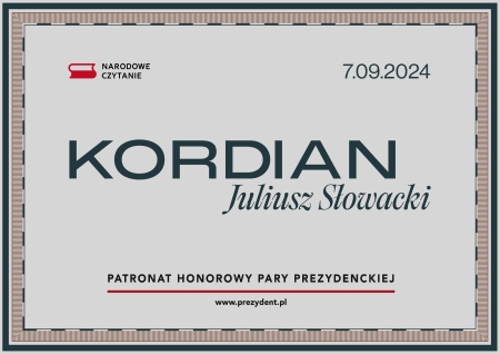 Narodowe Czytanie „Kordiana” Juliusza Słowackiego